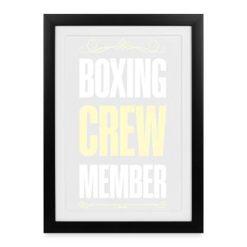 Équipe de boxe - Affiche encadrée (27 × 37 cm) - noir - Devant