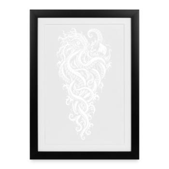Das Seeungeheuer aus dem Nordmeer - Gerahmtes Poster (27 × 37 cm) - Schwarz - Vorne