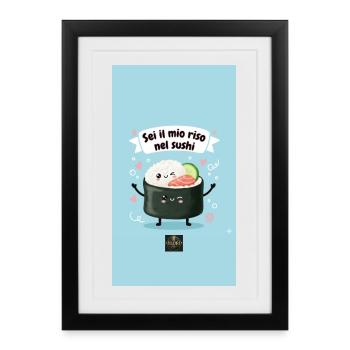 Tasty Threads Sushi - Framed poster (27 × 37 cm) - black - Front