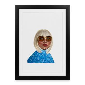 De la Reine à la Princesse - Affiche encadrée (27 × 37 cm) - noir - Devant