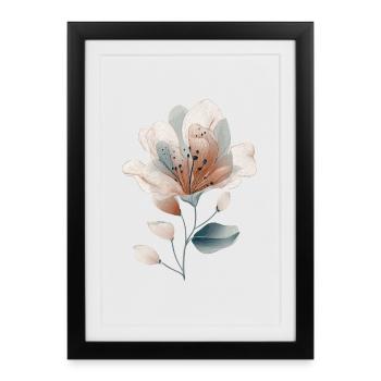 delicate flower - Framed poster (27 × 37 cm) - black - Front