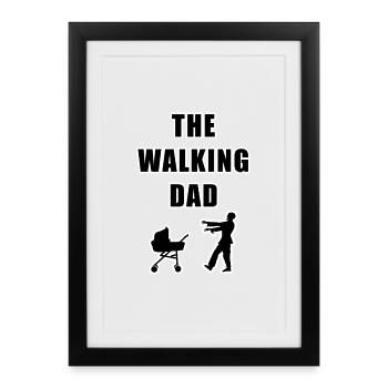 THE WALKING DAD DADDY SUPERDAD I LOVE DAD FATHER'S DAY - Framed poster (27 × 37 cm) - black - Front