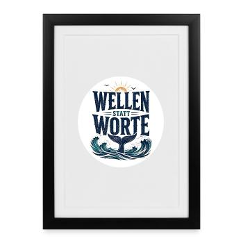 Wellen statt Worte für Timmy (Hope) - Gerahmtes Poster (27 × 37 cm) - Schwarz - Vorne