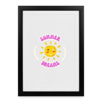 Rêve d’été ensoleillé - Affiche encadrée (27 × 37 cm) - noir - Devant