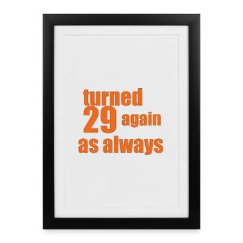 29 à nouveau 2 - Affiche encadrée (27 × 37 cm) - noir - Devant