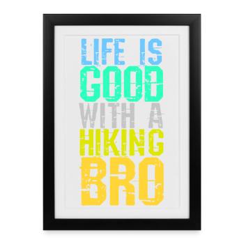 Via Ferrata Statement Hikers Hiking Hike - Framed poster (27 × 37 cm) - black - Front