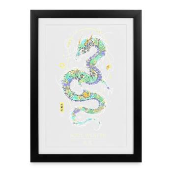 Soul Weaver Drache Mystischer Seelen Geist - Affiche encadrée (27 × 37 cm) - noir - Devant