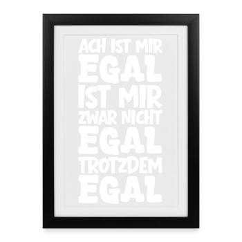 Oh I don't care I don't care But I don't care anyway - Framed poster (27 × 37 cm) - black - Front