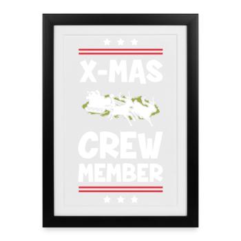 X-Mas Crew Member - Framed poster (27 × 37 cm) - black - Front