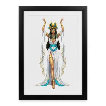 Egyptian Goddess Isis Cosplay - Framed poster (27 × 37 cm) - black - Front