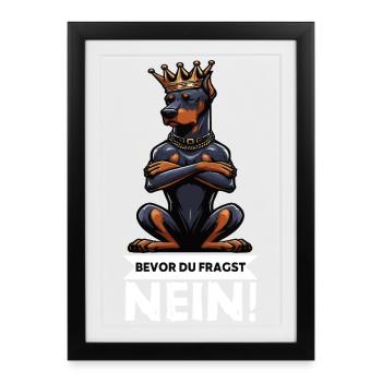 Before You Ask Doberman Doberman Owner - Framed poster (27 × 37 cm) - black - Front