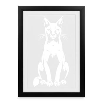 caracal - Framed poster (27 × 37 cm) - black - Front