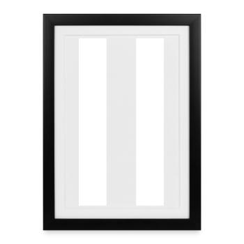 Panneau pause – design minimaliste moderne - Affiche encadrée (27 × 37 cm) - noir - Devant