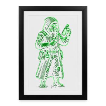 Punk Apothecary Pixel Art Retro Hacker - Framed poster (27 × 37 cm) - black - Front