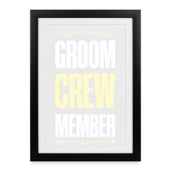 Groom Crew - Framed poster (27 × 37 cm) - black - Front