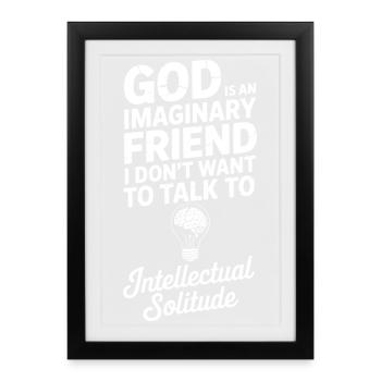 Imaginary God, Intellectual Solitude - Framed poster (27 × 37 cm) - black - Front