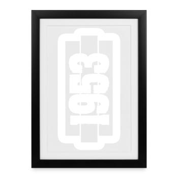 Born in 1953 - Framed poster (27 × 37 cm) - black - Front