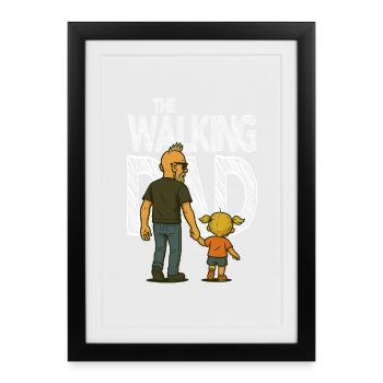 The Walking DAD - Gerahmtes Poster (27 × 37 cm) - Schwarz - Vorne