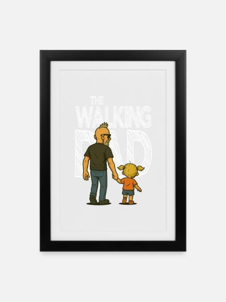 The Walking DAD - Framed poster (27 × 37 cm) - black