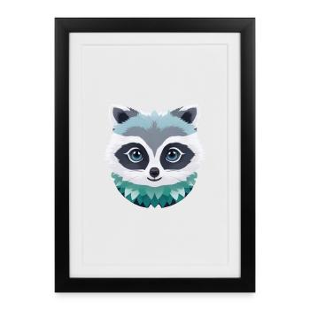 Raton laveur - Affiche encadrée (27 × 37 cm) - noir - Devant