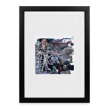 couple - Framed poster (27 × 37 cm) - black - Front