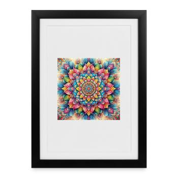 Living Mandala Splendor Art - Framed poster (27 × 37 cm) - black - Front