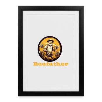 Beefather - Affiche encadrée (27 × 37 cm) - noir - Devant