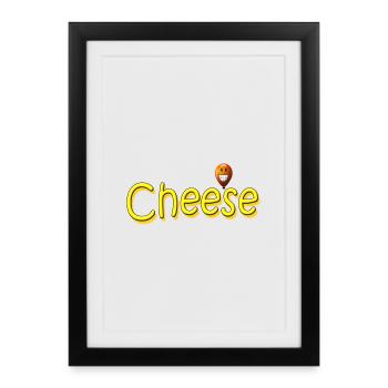 cheese - Framed poster (27 × 37 cm) - black - Front