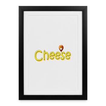 cheese - Framed poster (27 × 37 cm) - black - Front