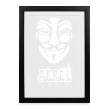 Graffiti anonyme - Affiche encadrée (27 × 37 cm) - noir - Devant