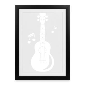 Ukulele Graphics - Framed poster (27 × 37 cm) - black - Front