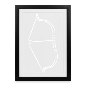Arc et flèches - Affiche encadrée (27 × 37 cm) - noir - Devant
