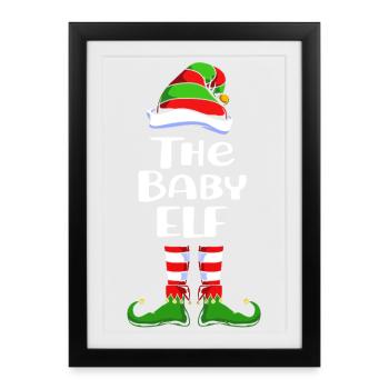 Baby Offspring Elf Elf Christmas Gift - Framed poster (27 × 37 cm) - black - Front