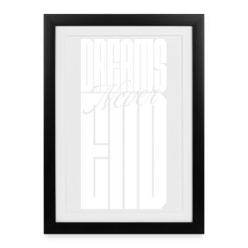 Dreams never end - Framed poster (27 × 37 cm) - black - Front