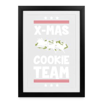 L’équipe des biscuits de Noël - Affiche encadrée (27 × 37 cm) - noir - Devant