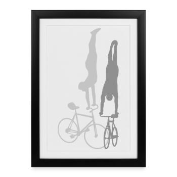 Artistic cycling, artistic cycling, indoor cycling - Framed poster (27 × 37 cm) - black - Front