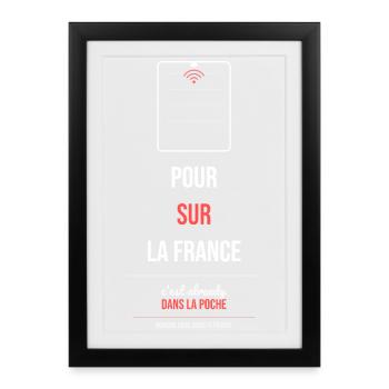 Pour Sur La France Humour Viral Made France - Affiche encadrée (27 × 37 cm) - noir - Devant