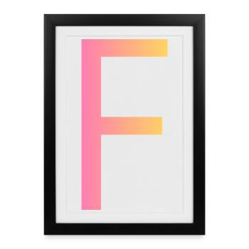 F - Framed poster (27 × 37 cm) - black - Front