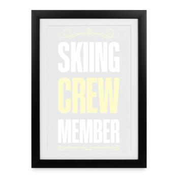 Skiing Crew - Framed poster (27 × 37 cm) - black - Front