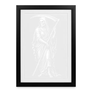 Grim Reaper with Scythe - Framed poster (27 × 37 cm) - black - Front