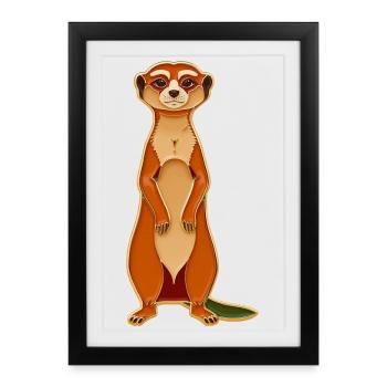 Always on the lookout - Framed poster (27 × 37 cm) - black - Front