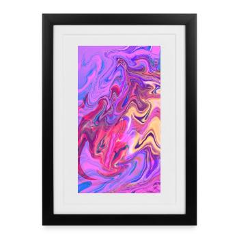 Color Swirl Pastel Marble Trio - Framed poster (27 × 37 cm) - black - Front