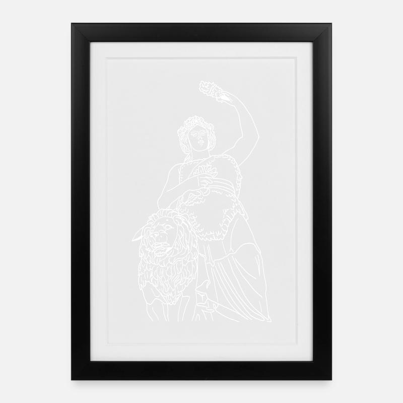 Bavaria München Bayern Munich - Gerahmtes Poster (27 × 37 cm) - Schwarz