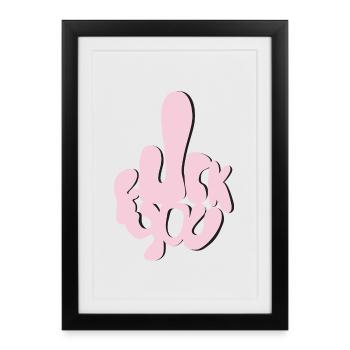 Fuck You in Bubble Letters - Framed poster (27 × 37 cm) - black - Front