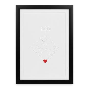 Life Adventures Experience - Adventure Tee - Gerahmtes Poster (27 × 37 cm) - Schwarz - Vorne