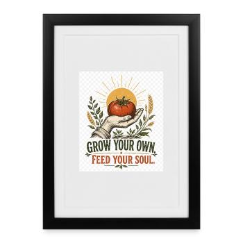 Grow Your Own – Feed Your Soul - Framed poster (27 × 37 cm) - black - Front