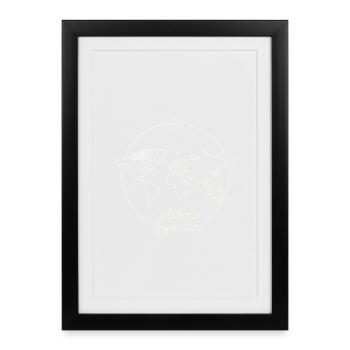 Catch me Travel Design - Affiche encadrée (27 × 37 cm) - noir - Devant