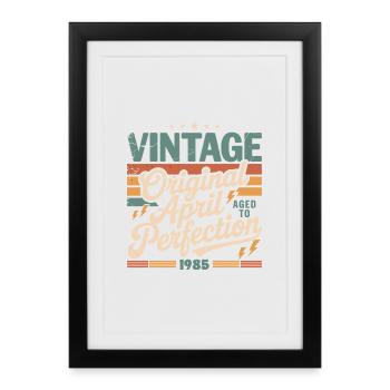 April 1985 Anniversary April 1985 Gift 1985 - Framed poster (27 × 37 cm) - black - Front