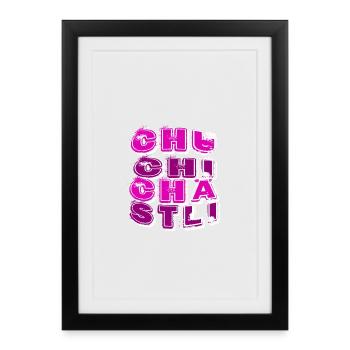 Chuchichästli Kultbegriff Schweizer Dialekt - Gerahmtes Poster (27 × 37 cm) - Schwarz - Vorne