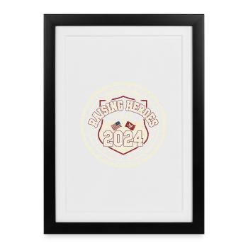 Army Mama Raising Heroes depuis 2024 - Affiche encadrée (27 × 37 cm) - noir - Devant